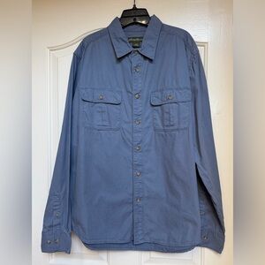 Eddie Bauer Long Sleeve Shirt Men’s Double Brushed Chamois in Blue, 2XL, EUC
